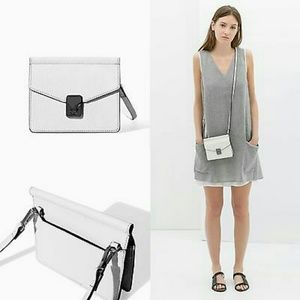 {Zara} white mini messenger bag