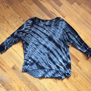 Forever 21 black tie dyed 3/4 sleeve dolman top