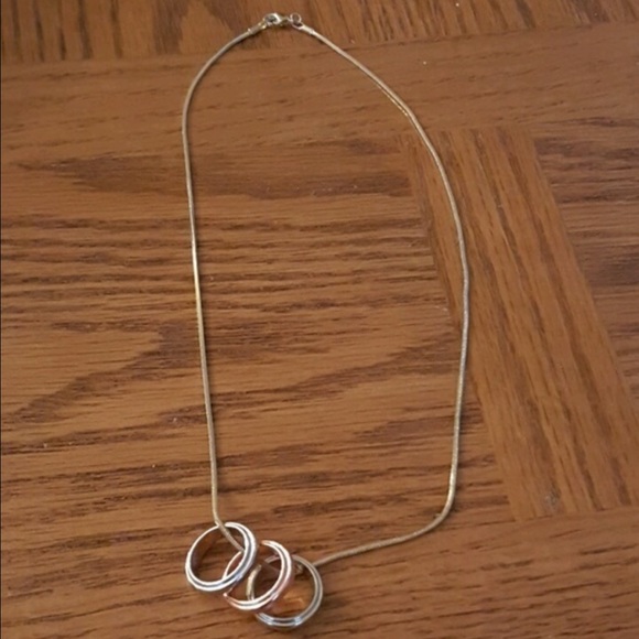 ❌SOLD❌ Mixed metal ring necklace