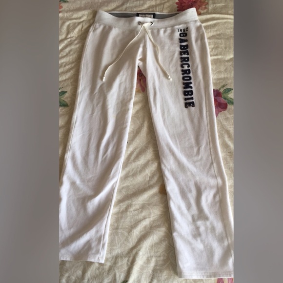 Abercrombie White Sweatpants