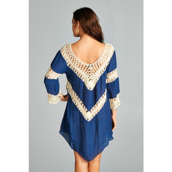 SOLD OUT! Plus Size Crochet Inset Dress - Picture 2 of 2
