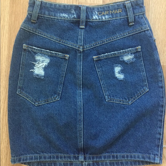 LF high waited denim mini skirt - Picture 2 of 4