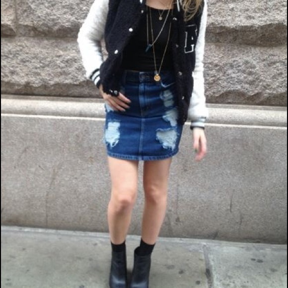 LF high waited denim mini skirt - Picture 4 of 4