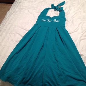 Dark Aqua green ZTA dress