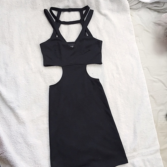 SOLD Nasty Gal strappy cutout black mini dress - Picture 1 of 3