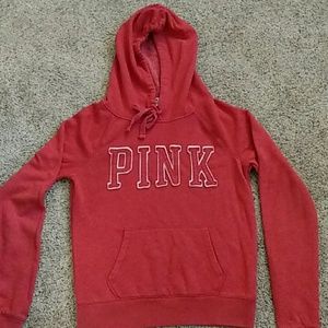 PINK VS Hoodie Orange / Red in color