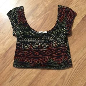 Tribal crop top