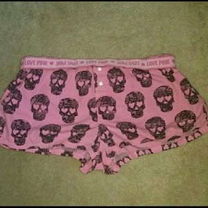 VS Pink Skull Print Boxers