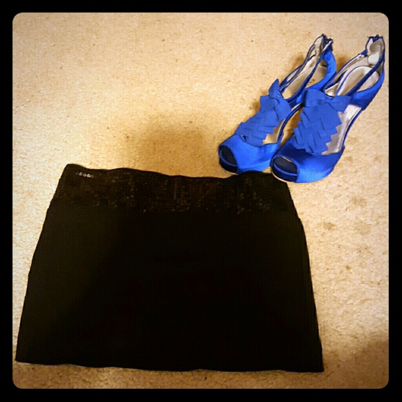 Black short skirt