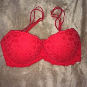 PINK Red PushUp Bra