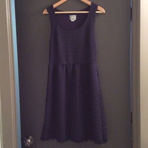 Navy Blue Quilted Dress