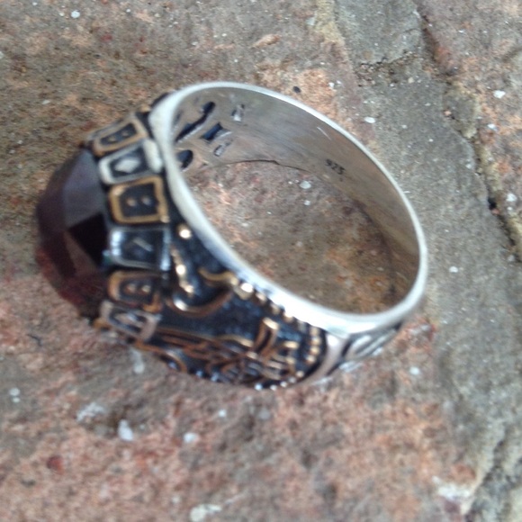 His Excellent Two Tone Hematite Ring - Picture 4 of 4