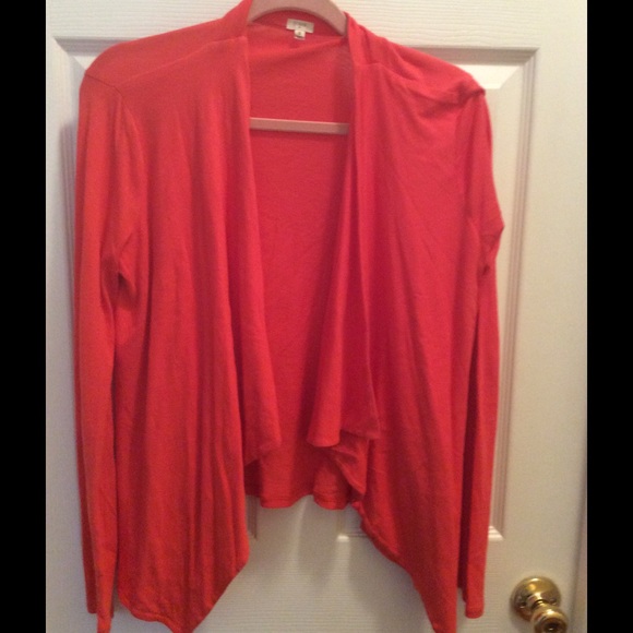 Coral J.Crew cardigan
