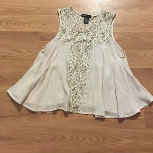 Cream lace top, never worn