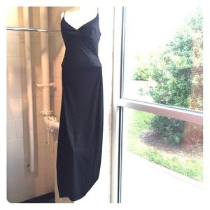 Black glitter City Triangles sz M Tall gown EUC
