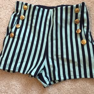 Striped Forever 21 shorts
