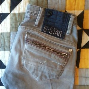 G star light wash denim