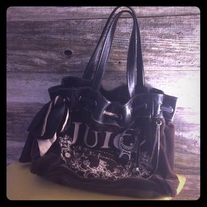Large juicy couture mocha handbag