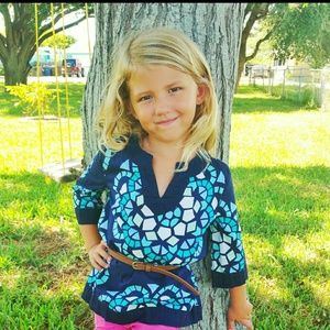 GAP kids navy blue 3/4 sleeve shirt