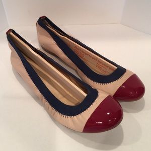 J.crew Patent fall Cap Toe Ballet Flats size 8