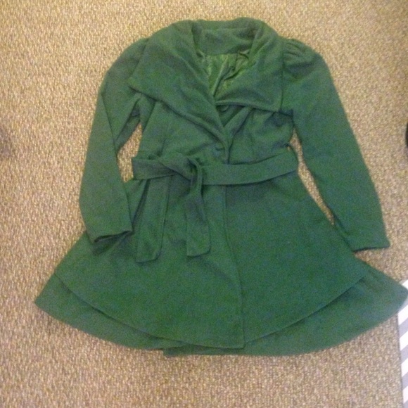 SOLD Emerald A-Line Winter Coat - Picture 2 of 3
