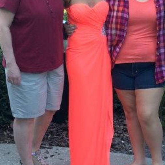 Coral Prom Dress - Picture 2 of 4