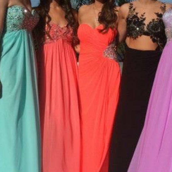 Coral Prom Dress - Picture 4 of 4