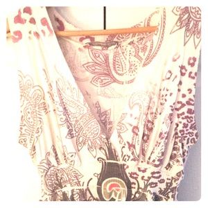 Multi pattern dress NWOT