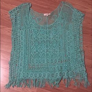 Teal 'umgee' Crochet Top