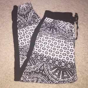 Black and White Joggers