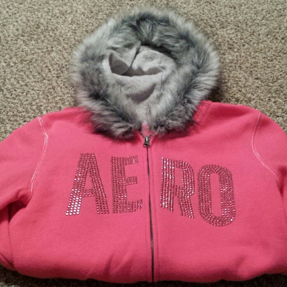 ❌SOLD❌ Fur lined Aeropostale hoodie