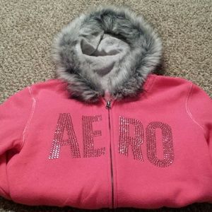 ❌SOLD❌ Fur lined Aeropostale hoodie