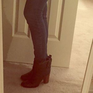 Kate Spade Black Leather Booties size 7