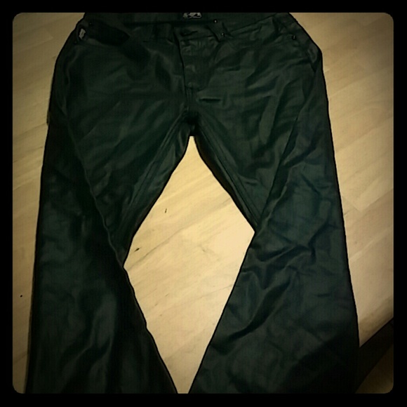 All black lether pant