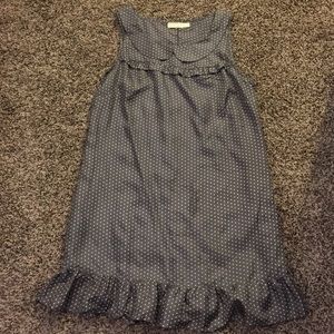 Anthropologie Green/Grey Babydoll Dress