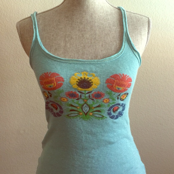 Free People boho flower tank, medium