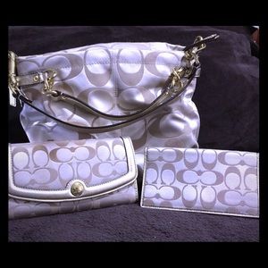 SALE!! - Coach purse, wallet & checkbook cover