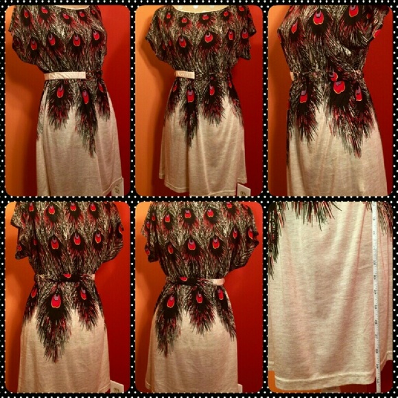 AdoRAbLe Orion London Peacock Print Dress - Picture 3 of 7