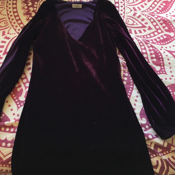 Purple Velvet TOBI dress
