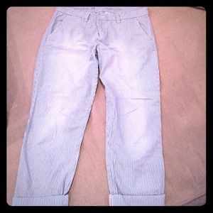 Gap Khakis blue and white stripe pants sz4