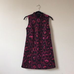 ASOS Leopard Mock Neck Shift Dress