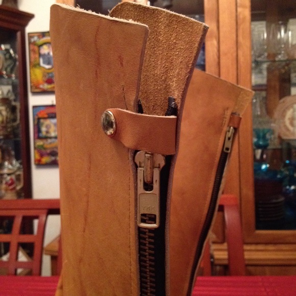 Gorgeous genuine Leather Leg Gaiters for the Adventurous XXL zipper & snap - Picture 4 of 5