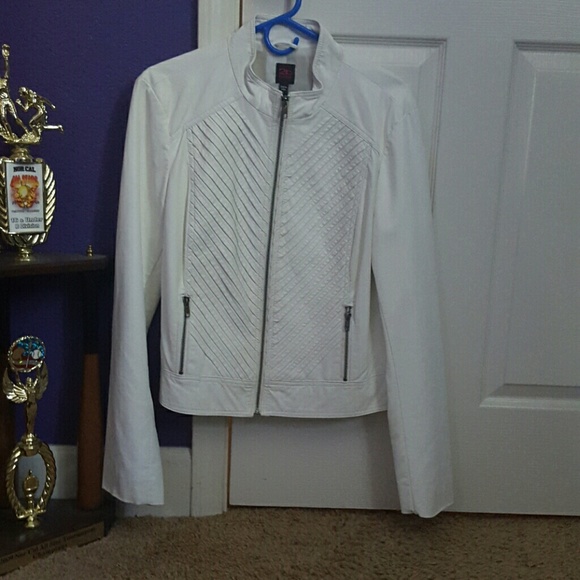White leather jacket from 2bebe