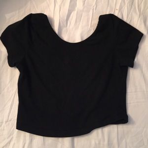 Basic Black Crop Top!