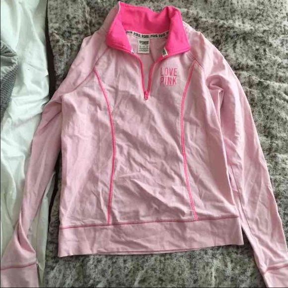 Pink athletic half zip