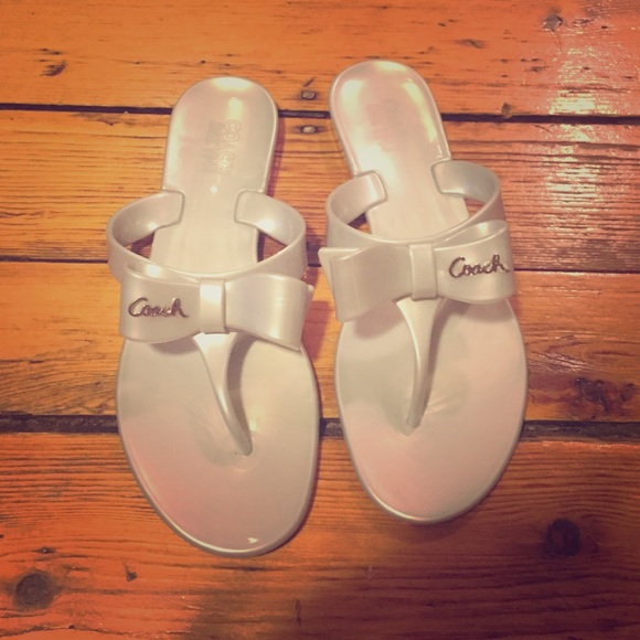 Coach grey flipflops