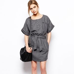 Wool Tie-Front Dress