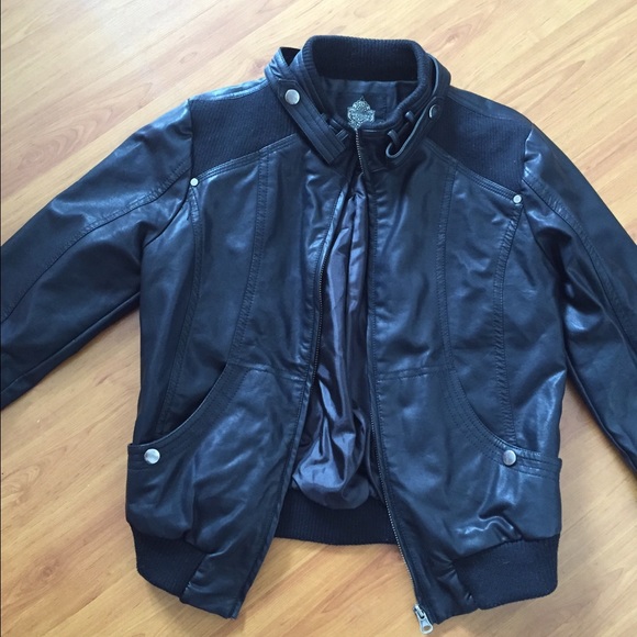 Black colored Leather jacket