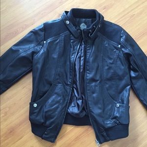 Black colored Leather jacket