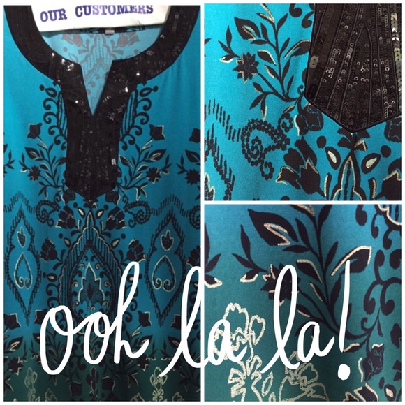 JM Collections Size 2x Tunic - Picture 2 of 2